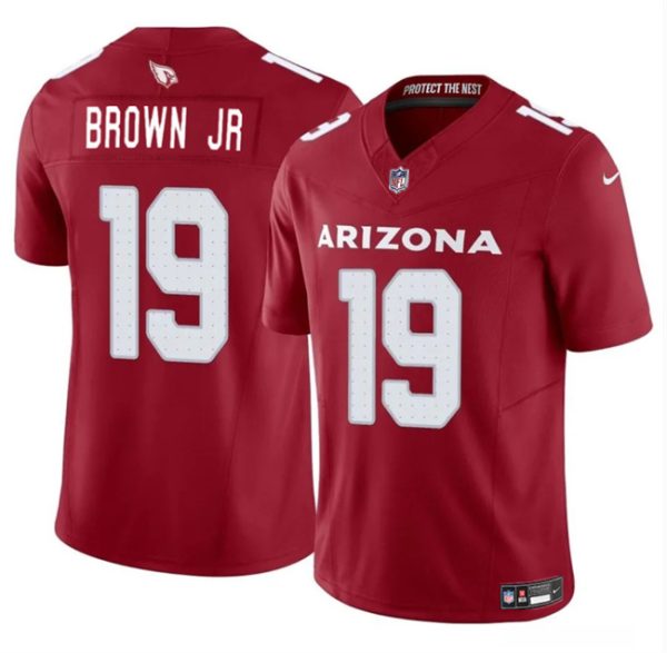 Men's Arizona Cardinals #19 Anthony Brown JR Red 2024 F.U.S.E. Vapor Untouchable Limited Stitched - Custom Name