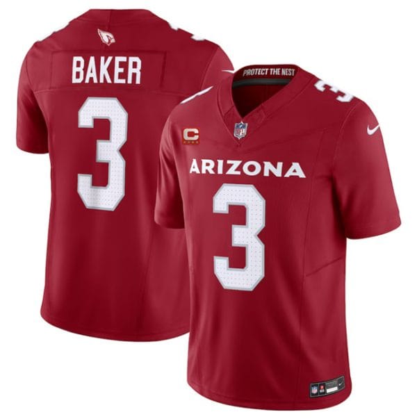 Men's Arizona Cardinals #3 Budda Baker Red 2023 F.U.S.E. With 4-Star C Patch Vapor Untouchable F.U.S.E. Limited Stitched Football Jersey - Custom Name