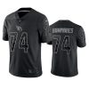 Men's Arizona Cardinals #74 D.J. Humphries Black Reflective Limited Stitched Football Jersey - Custom Name