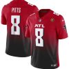 Men's Atlanta Falcons #8 Kyle Pitts RedBlack 2023 F.U.S.E. With John Madden Patch Vapor Limited Stitched Football Jersey - Custom Name