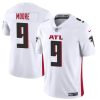 Men's Atlanta Falcons #9 Rondale Moore White Vapor Untouchable Limited Stitched Football Jersey - Custom Name