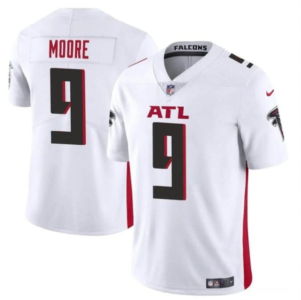 Men's Atlanta Falcons #9 Rondale Moore White Vapor Untouchable Limited Stitched Football Jersey - Custom Name