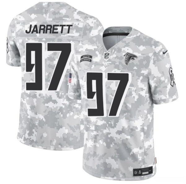 Men's Atlanta Falcons #97 Grady Jarrett 2024 F.U.S.E Arctic Camo Salute to Service Limited Stitched Football Jersey - Custom Name