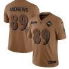 Men's Baltimore Ravens #89 Mark Andrews 2023 Brown Salute To Service Limited Stitched Football Jersey - Custom Name
