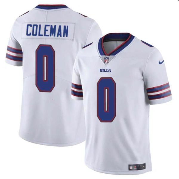 Men's Buffalo Bills #0 Keon Coleman White 2024 Draft Vapor Untouchable Limited Stitched Football Jersey - Custom Name