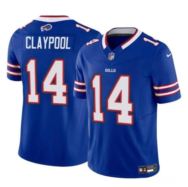 Men's Buffalo Bills #14 Chase Claypool Blue 2024 F.U.S.E. Vapor Untouchable Limited Stitched Football Jersey - Custom Name