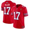 Men's Buffalo Bills #17 Josh Allen Red 2023 F.U.S.E. With John Madden Patch Vapor Limited Stitched Football Jersey - Custom Name