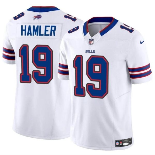 Men's Buffalo Bills #19 KJ Hamler White 2024 F.U.S.E. Vapor Untouchable Limited Stitched Football Jersey - Custom Name