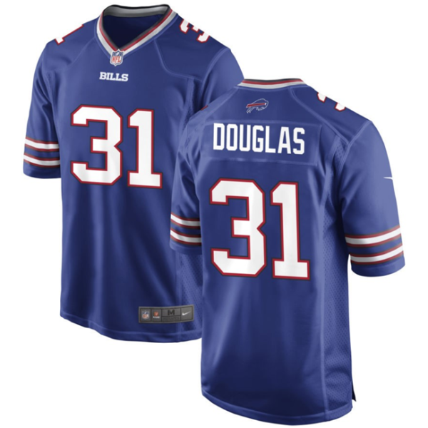 Men's Buffalo Bills #31 Rasul Douglas Blue Stitched Football Game Jersey - Custom Name