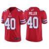 Men's Buffalo Bills #40 Von Miller Red Vapor Untouchable Limited Stitched Jersey - Custom Name