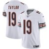 Men's Chicago Bears #19 Tory Taylor White Vapor Stitched Football Jersey - Custom Name