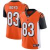 Men's Cincinnati Bengals #83 Tyler Boyd 2020 Orange Vapor Untouchable Limited Stitched NFL Jersey - Custom Name