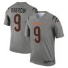 Men's Cincinnati Bengals #9 Joe Burrow Gray Stitched Football Jersey - Custom Name