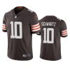 Men's Cleveland Browns #10 Anthony Schwartz Tan Brown Vapor Untouchable Limited Stitched Jersey - Custom Name