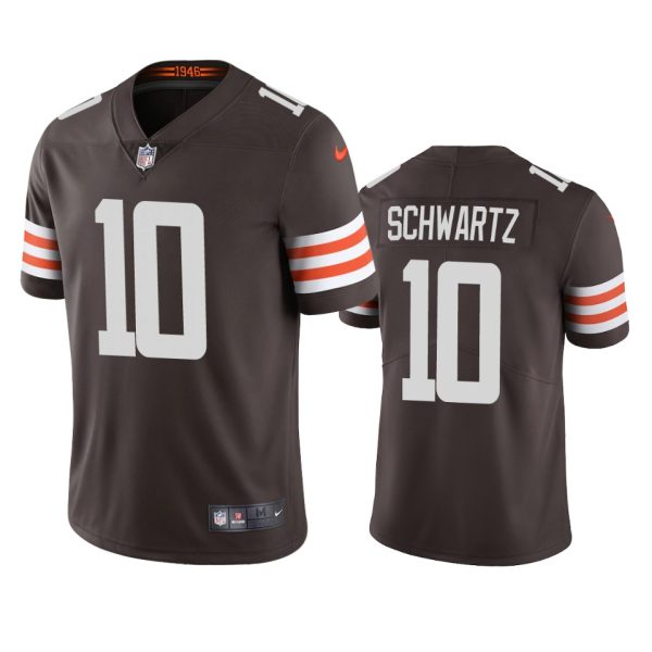 Men's Cleveland Browns #10 Anthony Schwartz Tan Brown Vapor Untouchable Limited Stitched Jersey - Custom Name