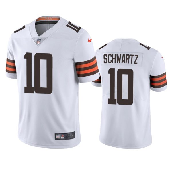 Men's Cleveland Browns #10 Anthony Schwartz White Vapor Untouchable Limited Stitched Jersey - Custom Name