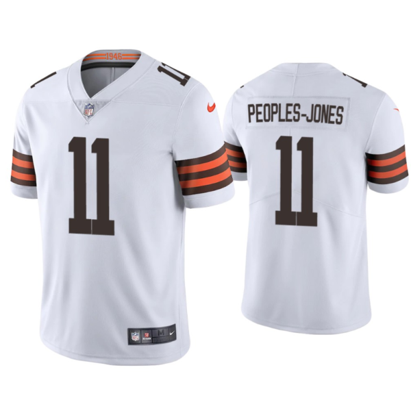 Men's Cleveland Browns #11 Donovan Peoples-Jones 2021 Draft White NFL Vapor Untouchable Limited Stitched Jersey - Custom Name