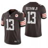 Men's Cleveland Browns #13 Odell Beckham Jr. 2021 Brown NFL 75th Anniversary Vapor Untouchable Limited Stitched Jersey - Custom Name