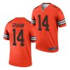 Men's Cleveland Browns #14 Otto Graham Orange Inverted Legend Jersey - Custom Name
