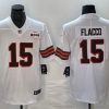 Men's Cleveland Browns #15 Joe Flacco White 1946 Collection Vapor Untouchable Limited Stitched Jersey - Custom Name