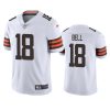 Men's Cleveland Browns #18 David Bell White Vapor Untouchable Limited Stitched Jersey - Custom Name