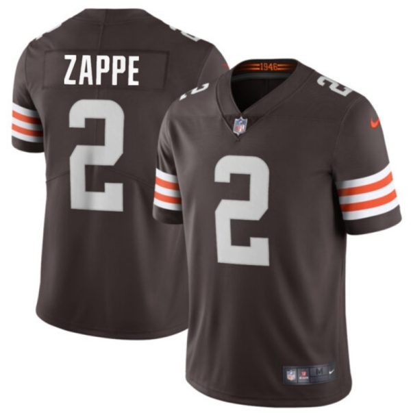 Men's Cleveland Browns #2 Bailey Zappe Brown Vapor Limited Stitched Football Jersey - Custom Name