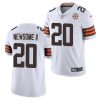 Men's Cleveland Browns #20 Greg Newsome II 2021 White NFL 75th Anniversary Vapor Untouchable Limited Stitched Jersey - Custom Name