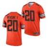 Men's Cleveland Browns #20 Greg Newsome II Orange Inverted Legend Jersey - Custom Name