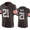Men's Cleveland Browns #21 Denzel Ward Brown 2023 F.U.S.E. Vapor Untouchable Limited Stitched Jersey - Custom Name