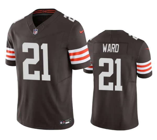 Men's Cleveland Browns #21 Denzel Ward Brown 2023 F.U.S.E. Vapor Untouchable Limited Stitched Jersey - Custom Name