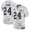Men's Cleveland Browns #24 Nick Chubb 2024 F.U.S.E Arctic Camo Salute to Service Limited Stitched Football Jersey - Custom Name