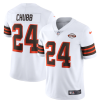 Men's Cleveland Browns #24 Nick Chubb White 1946 Collection Vapor Stitched Football Jersey - Custom Name
