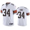 Men's Cleveland Browns #34 Jerome Ford White Vapor Limited Stitched Jersey - Custom Name