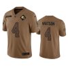Men's Cleveland Browns #4 Deshaun Watson 2023 Brown Salute To Service Limited Stitched Jersey - Custom Name