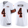 Men's Cleveland Browns #4 Deshaun Watson White 1946 Collection Vapor Untouchable Limited Stitched Jersey - Custom Name