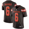 Men's Cleveland Browns #6 Baker Mayfield Brown 2018 NFL Draft Vapor Untouchable Limited Stitched Jersey - Custom Name