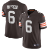 Men's Cleveland Browns #6 Baker Mayfield New Brown Vapor Untouchable Limited NFL Stitched Jersey - Custom Name