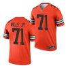 Men's Cleveland Browns #71 Jedrick Wills Jr. Orange Inverted Legend Jersey - Custom Name
