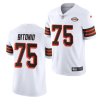 Men's Cleveland Browns #75 Joel Bitonio White 1946 Collection Vapor Stitched Football Jersey - Custom Name