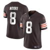 Men's Cleveland Browns #8 Elijah Moore Brown Vapor Limited Stitched Football Jersey - Custom Name