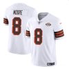 Men's Cleveland Browns #8 Elijah Moore White 1946 Collection Vapor Limited Stitched Football Jersey - Custom Name