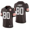 Men's Cleveland Browns #80 Jarvis Landry 2021 Brown NFL 75th Anniversary Vapor Untouchable Limited Stitched Jersey - Custom Name