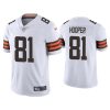 Men's Cleveland Browns #81 Austin Hooper 2021 White Vapor Untouchable Limited Stitched NFL Jersey - Custom Name