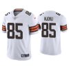 Men's Cleveland Browns #85 David Njoku 2021 White Vapor Untouchable Limited Stitched NFL Jersey - Custom Name