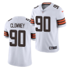 Men's Cleveland Browns #90 Jadeveon Clowney 2021 White Vapor Untouchable Limited Stitched NFL Jersey - Custom Name