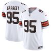 Men's Cleveland Browns #95 Myles Garrett White 2023 F.U.S.E. Vapor Untouchable Limited Stitched Jersey - Custom Name