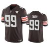 Men's Cleveland Browns #99 Za'Darius Smith Brown 2023 F.U.S.E. With Jim Brown Memorial Patch Vapor Untouchable Limited Stitched Jersey - Custom Name