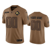 Men's Cleveland Browns Active Player Custom 2023 Brown Salute To Service Limited Stitched Jersey - Custom Name