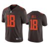 Men's Cleveland Browns V18 David Bell Brown Vapor Untouchable Limited Stitched Jersey - Custom Name