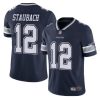 Men's Dallas Cowboys #12 Roger Staubach Navy Blue Vapor Untouchable Limited Stitched Football Jersey - Custom Name